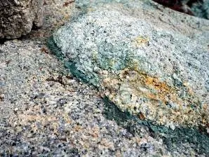 写真13 花崗岩中の細脈 写真13