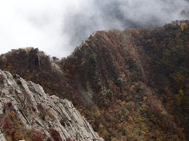 写真13 鎌尾根を見下ろす 写真13