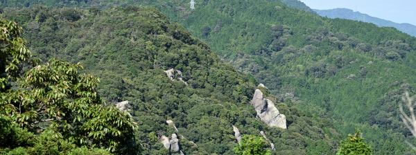 写真5 大黒山の展望台から、羽黒山 写真6 大黒山の展望台から、羽黒山